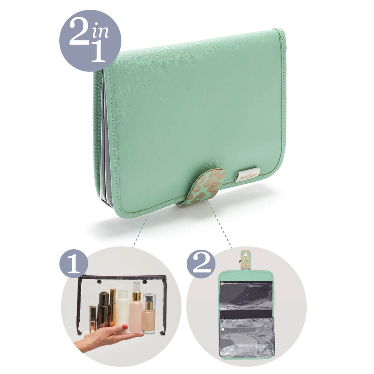 Kate' Hanging Beauty Bag in Jade