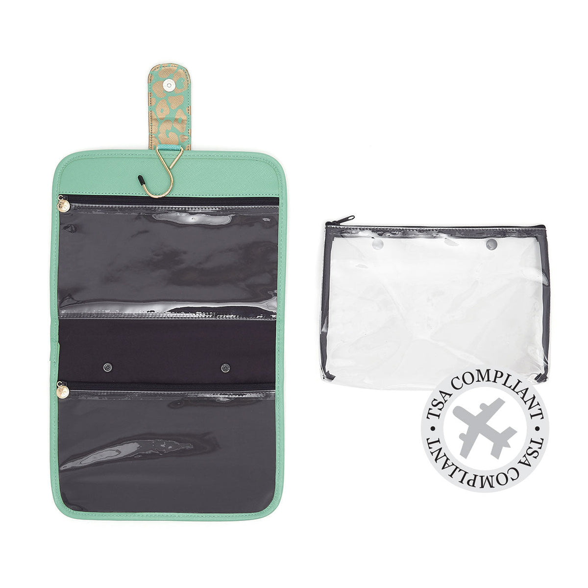 Kate' Hanging Beauty Bag in Jade