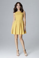 Lenitif Sleeveless Cocktail Dress with Flared Skirt