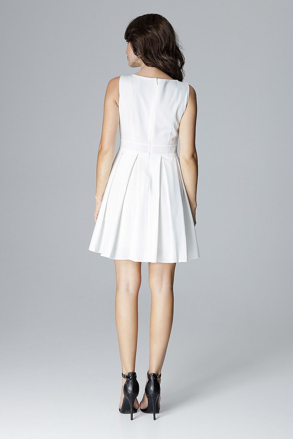 Lenitif Sleeveless Cocktail Dress with Flared Skirt
