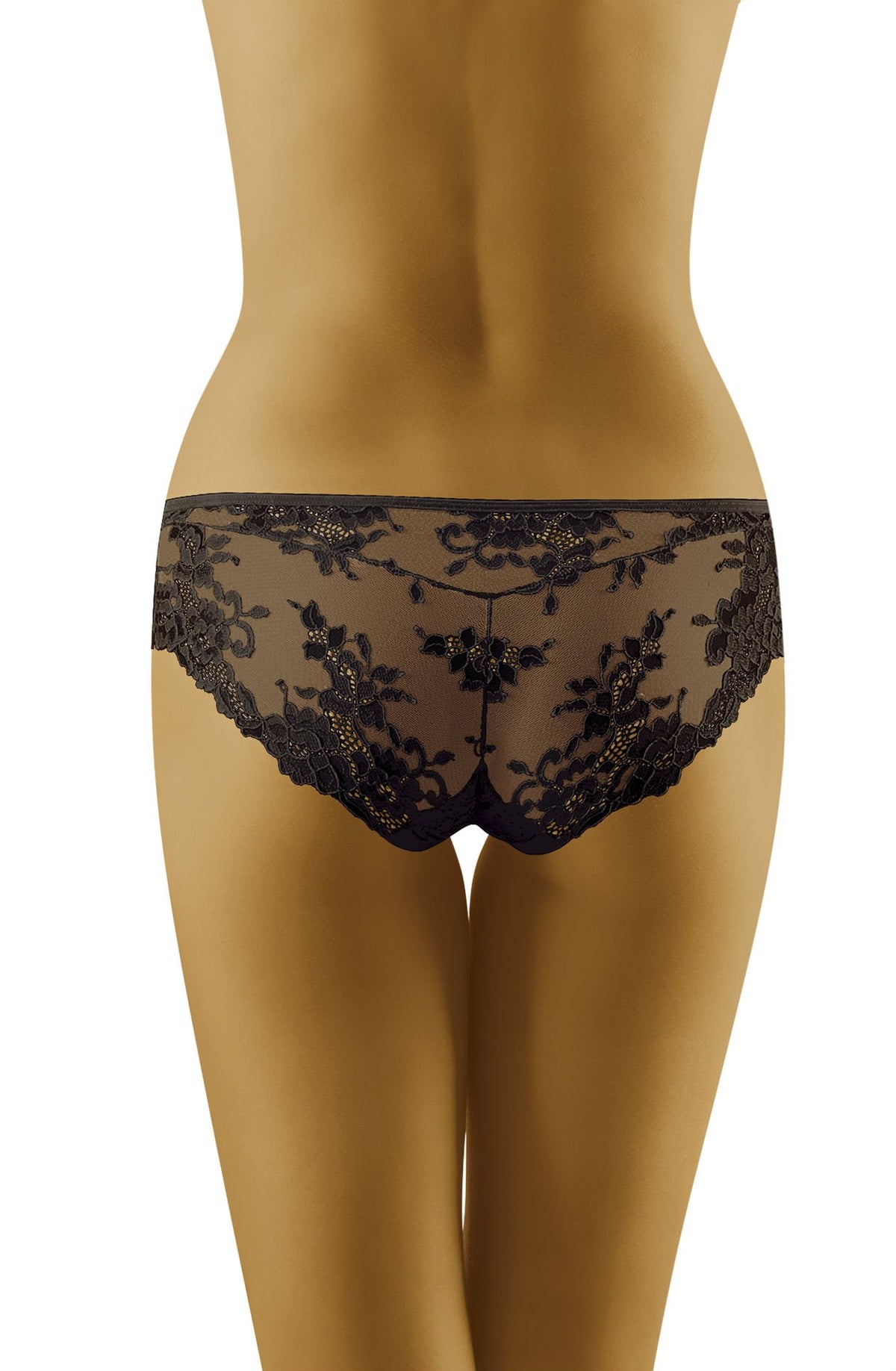 Wolbar Lola Lace Trim Briefs Black