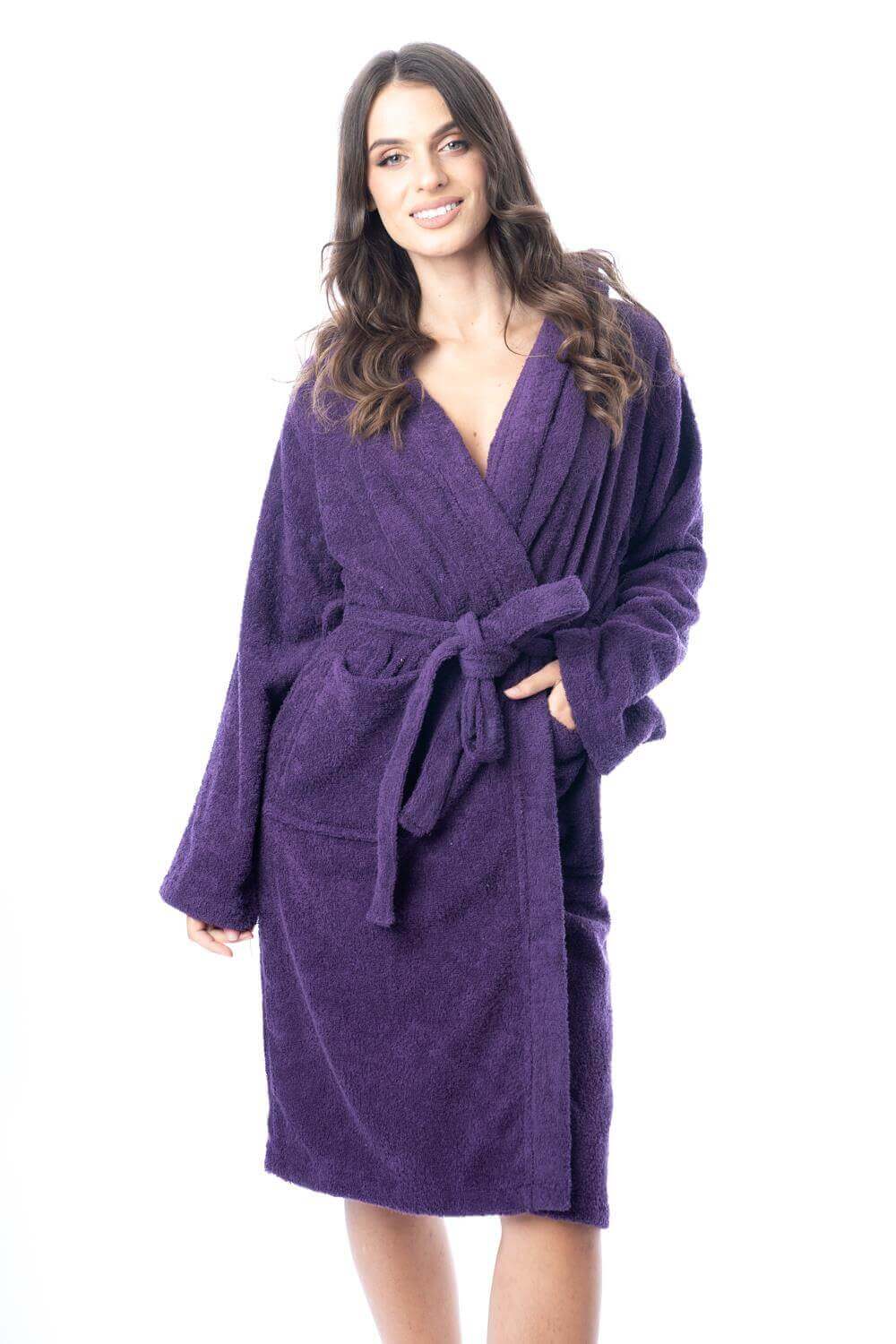 Daisy Dreamer Luxury Terry Cotton Bath Robe - Ultra-Soft Absorbent Dressing Gown