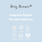 Daisy Dreamer Luxury Terry Cotton Bath Robe - Ultra-Soft Absorbent Dressing Gown