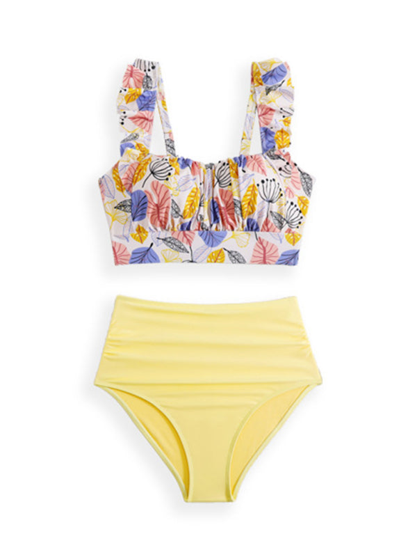Lydia High Waisted Ruffled Two Piece Bikini Set