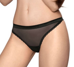 Roza Malani Black Lace Detail Thong