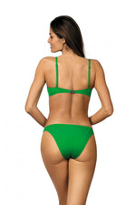 Marko Feminine Push-Up Two-Piece Bikini Set with Gold Brooch