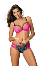Marko Strappy Push-Up Two-Piece Bikini Set with Patterned Briefs