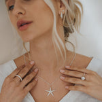 Dainty London Maxi Silver Starfish Necklace
