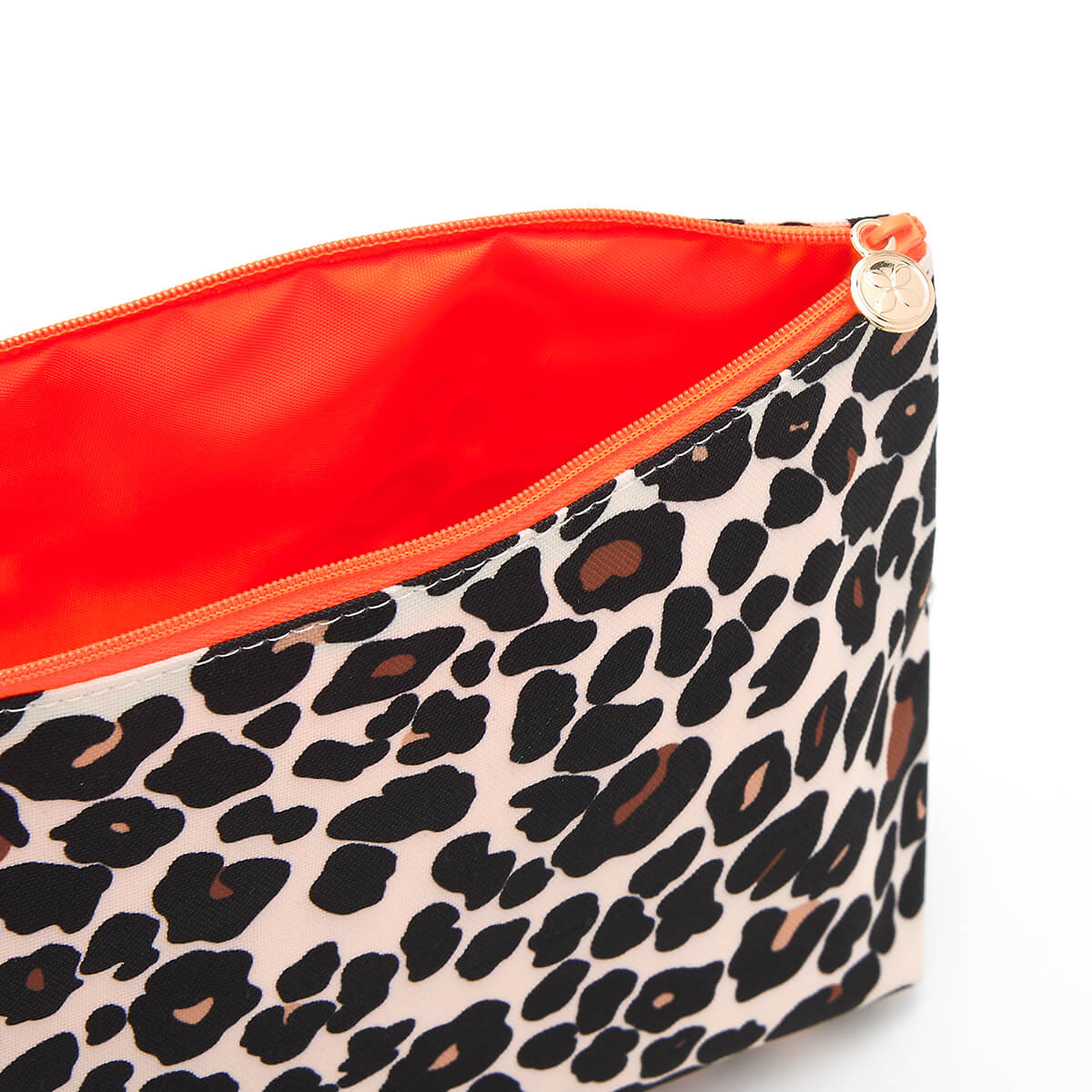 Mia' Large Makeup Bag in Leopard Tan