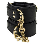 Bound Black Noir Nubuck Leather Slim Wrist Cuffs