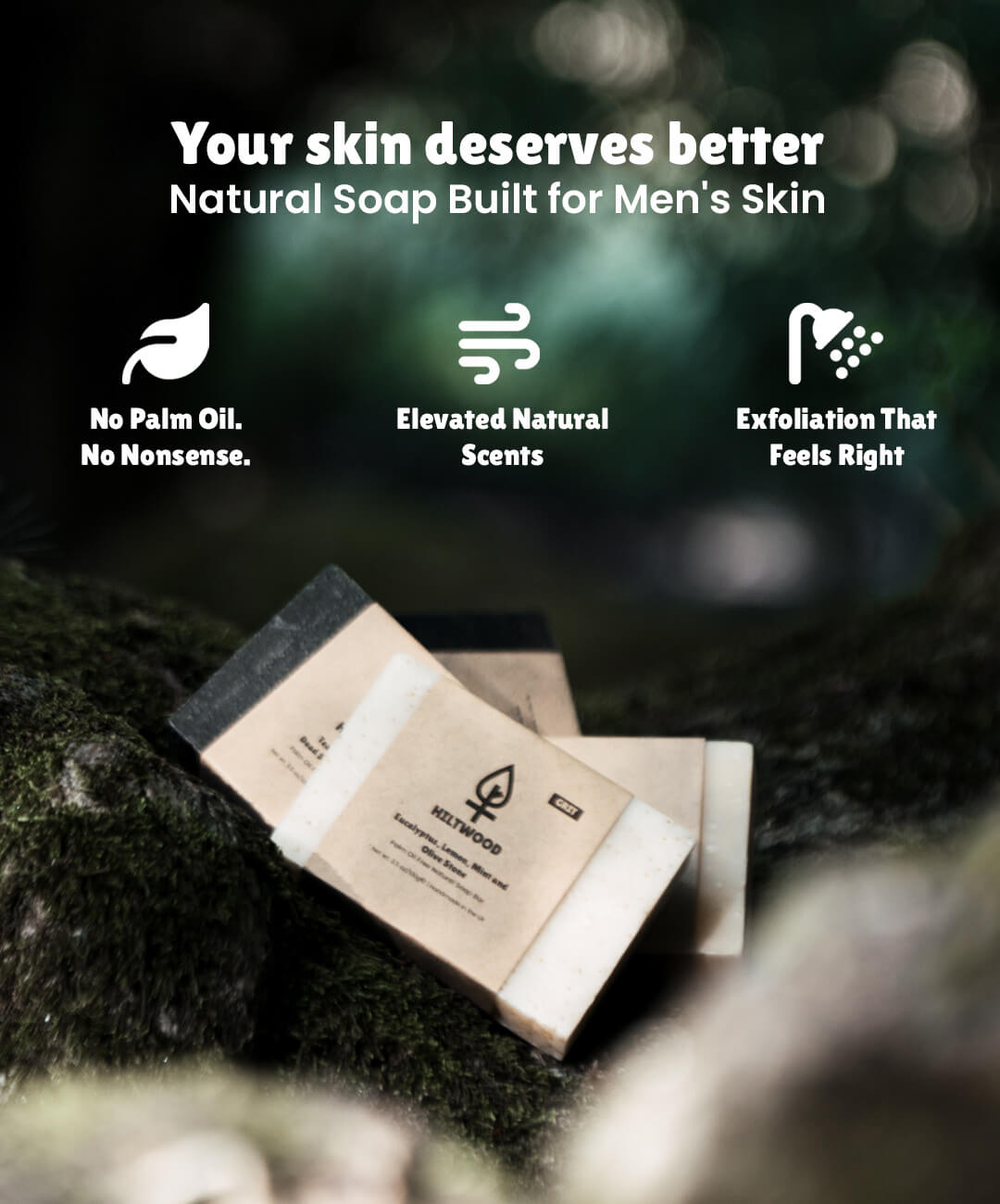Hiltwood Natural Soap Bar Bundle - 8 Pack Soap Set