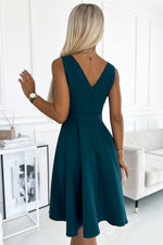 Numoco Asymmetrical Cocktail Dress in Pink, Green, or Multicolour Floral Pattern