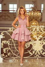 Numoco Charlotte Exclusive Cocktail Dress with Lace Neckline