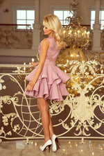 Numoco Charlotte Exclusive Cocktail Dress with Lace Neckline