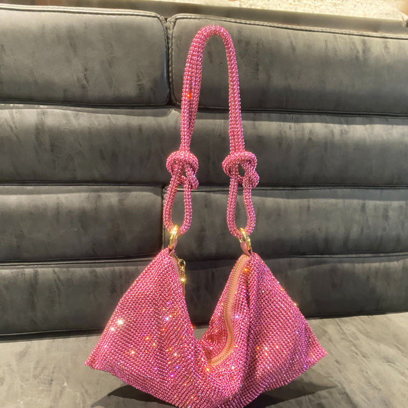 Ophelia Luxury Niche Design Diamond-Studded Handbag Pink