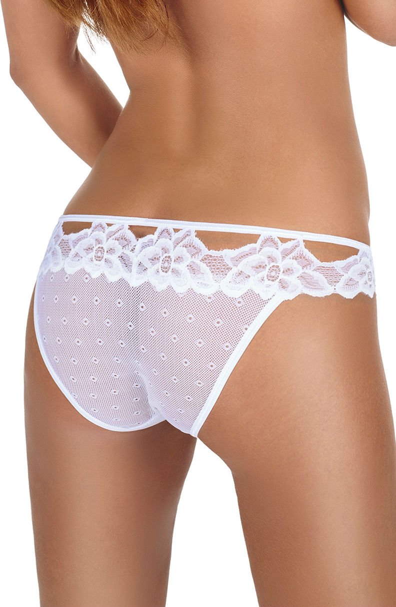 Roza Falka Semi Sheer Briefs White