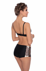 Roza Ginewra Short Style Lace Briefs Black & White