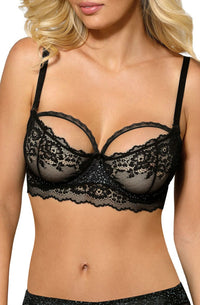 Roza Kena Floral Lace Black Soft Cup Bra