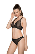 Roza Lisbet Sheer Black Soft Cup Bra