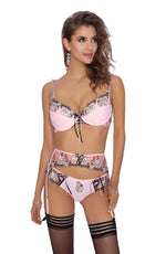 Roza Natali Pink EmbroideredThong