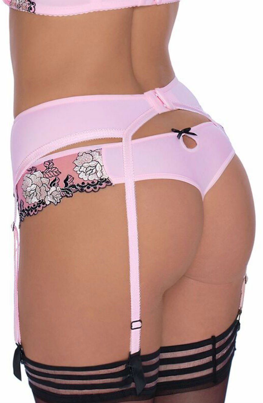 Roza Natali Pink EmbroideredThong