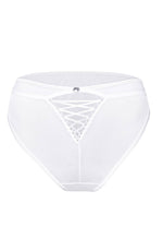 Roza Tarra Satin Ribbon Briefs White