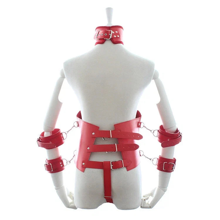 Ladies Leather Chest Corset Harness | Adjustable Waist Belt & Side Buckles