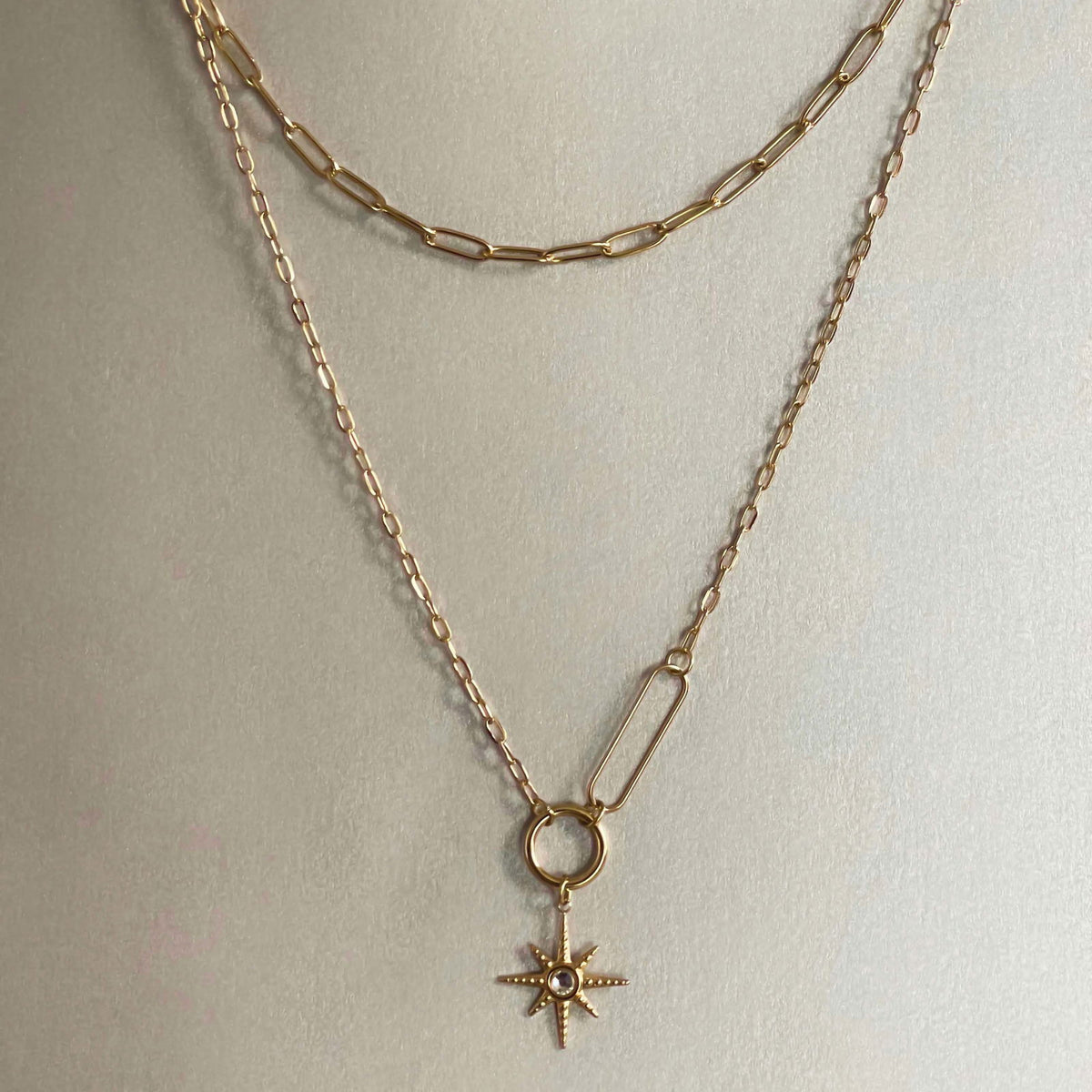 Sahara Luxe 18k Gold Plated Double Layer Necklace