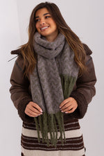 AT Geometric Shawl Scarf green 2 one-size-fits-all