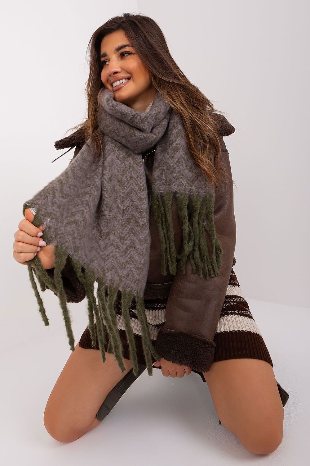 AT Geometric Shawl Scarf