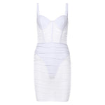 Sheer Mesh Sexy Strappy See-Through Summer Bodycon Dress