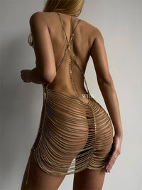 SIREN Gold Chain Dress One Size