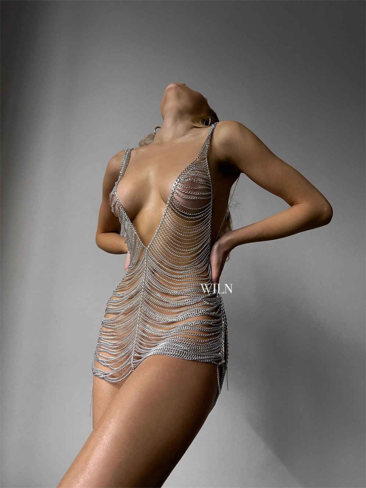 SIREN Silver Chain Dress One Size