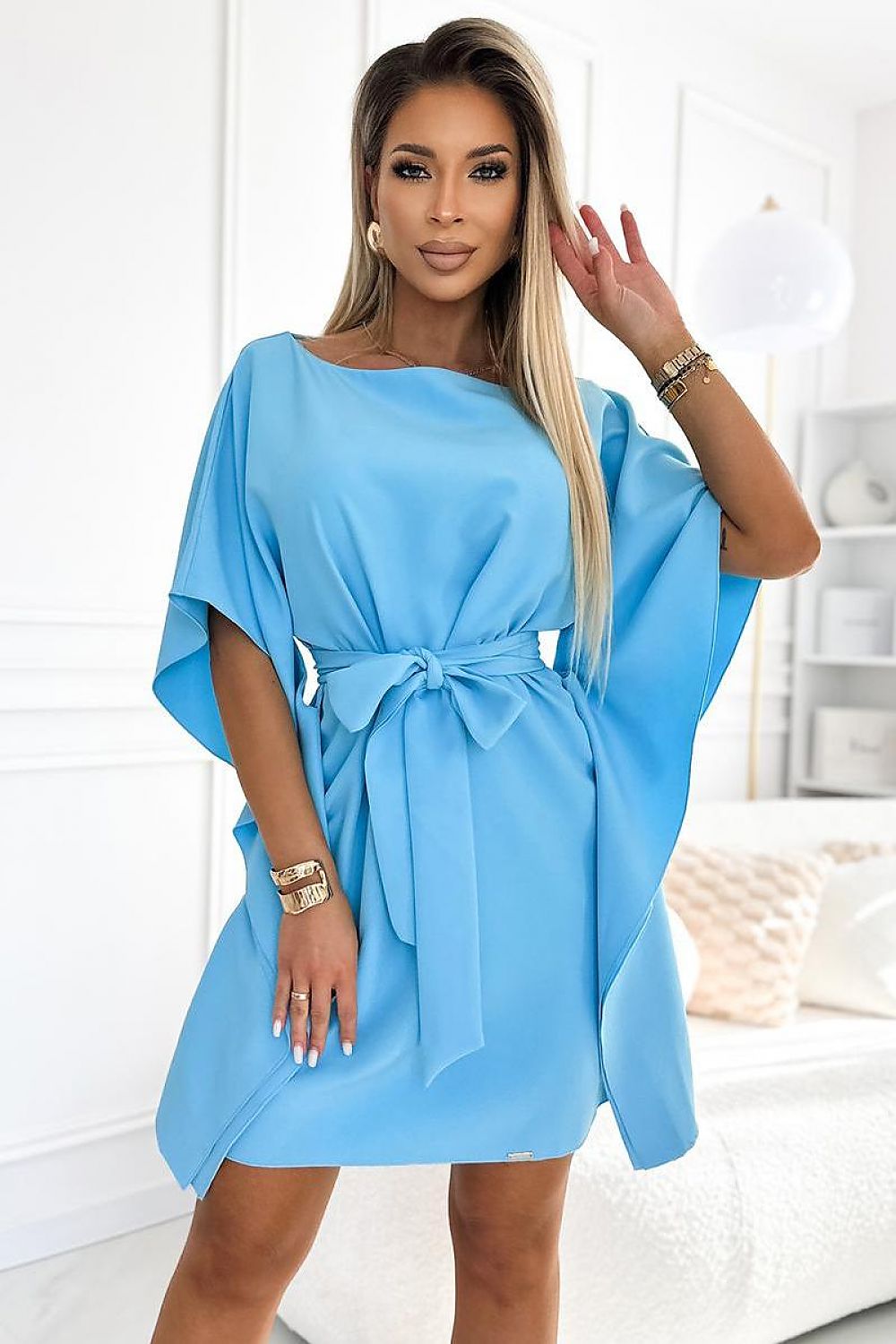 Numoco Sofia Butterfly Day Dress Blue Shade 3