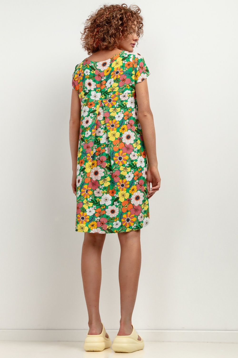 Tessita Patterned Viscose Knee-Length Day Dress