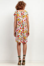 Tessita Patterned Viscose Knee-Length Day Dress