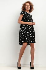Tessita Patterned Viscose Knee-Length Day Dress