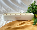 Amber Hue Candles The Baguette Candle Large Glossy White