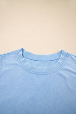 Two Piece Mineral Wash Cotton Loungewear Set
