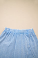 Two Piece Mineral Wash Cotton Loungewear Set