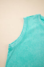 Two Piece Mineral Wash Cotton Loungewear Set