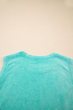 Two Piece Mineral Wash Cotton Loungewear Set