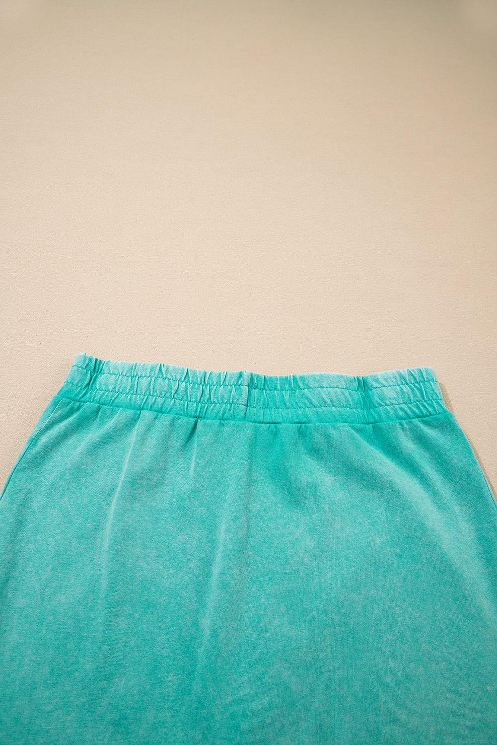 Two Piece Mineral Wash Cotton Loungewear Set