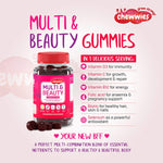 Chewwies Vegan Hair, Skin & Nail Multivitamins 30 Gummies
