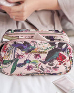 Joana Fulana Vegan Leather Wash Bag Pink Butterfly