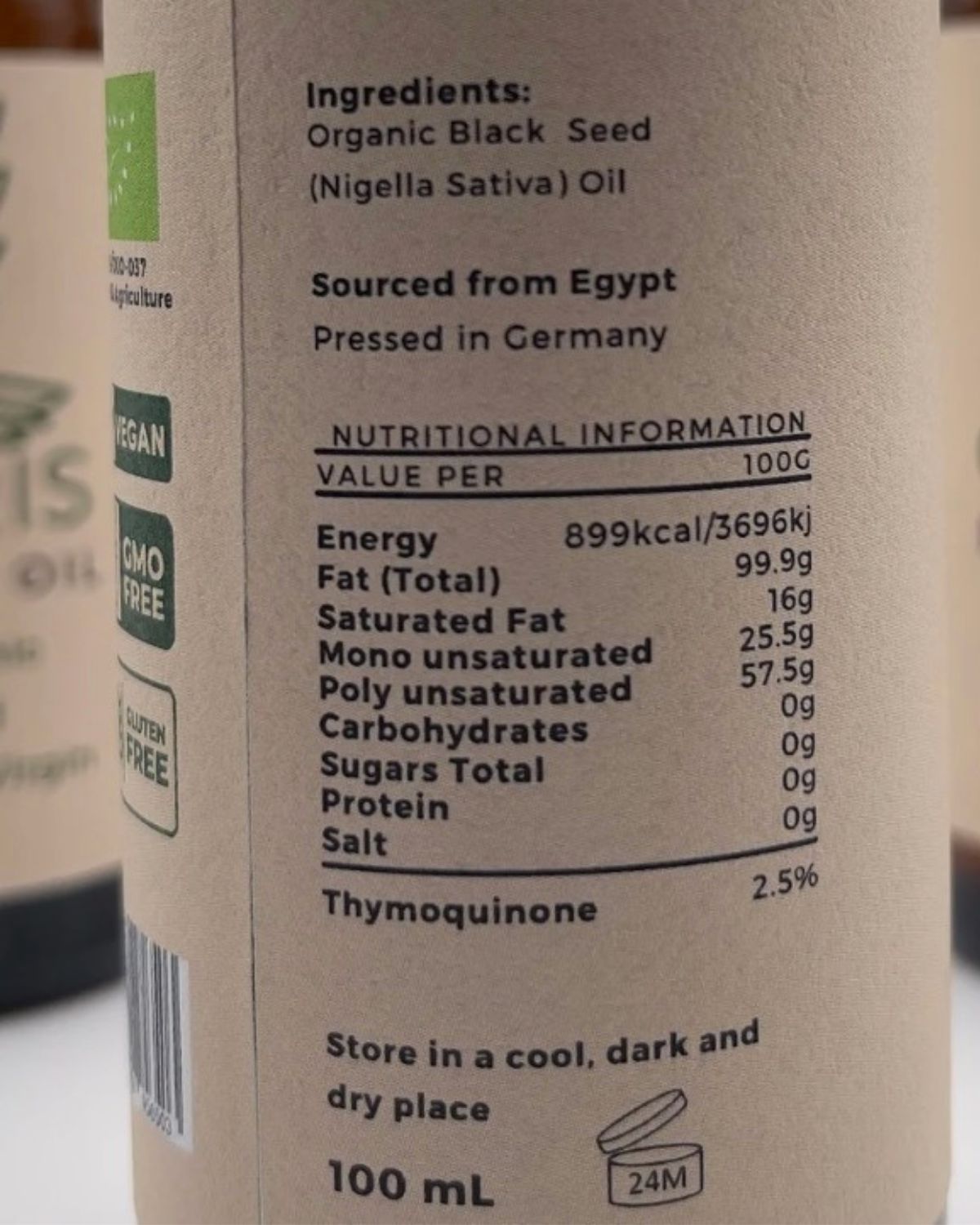 Olivaris Virgin Egyptian Black Seed Oil 100ml