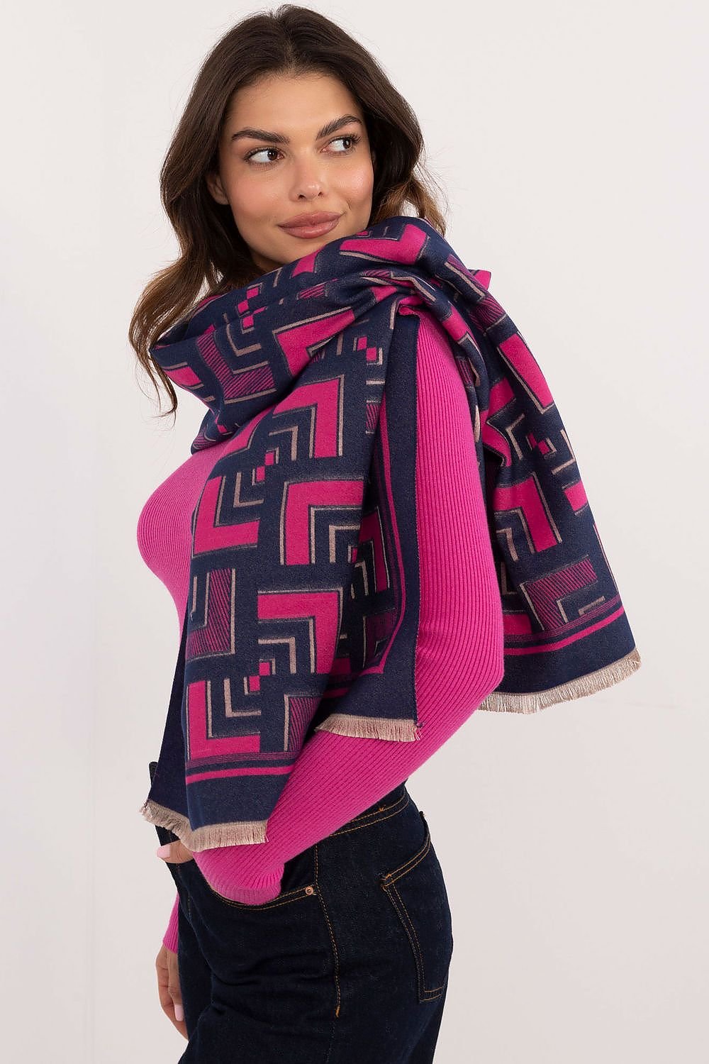 Viscose Wool Mix Shawl 190cm | 9 Colours | AT