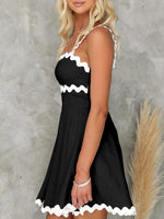 Wavy Strap Short Summer Dress