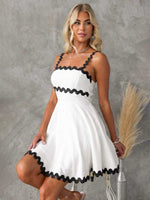 Wavy Strap Short Summer Dress