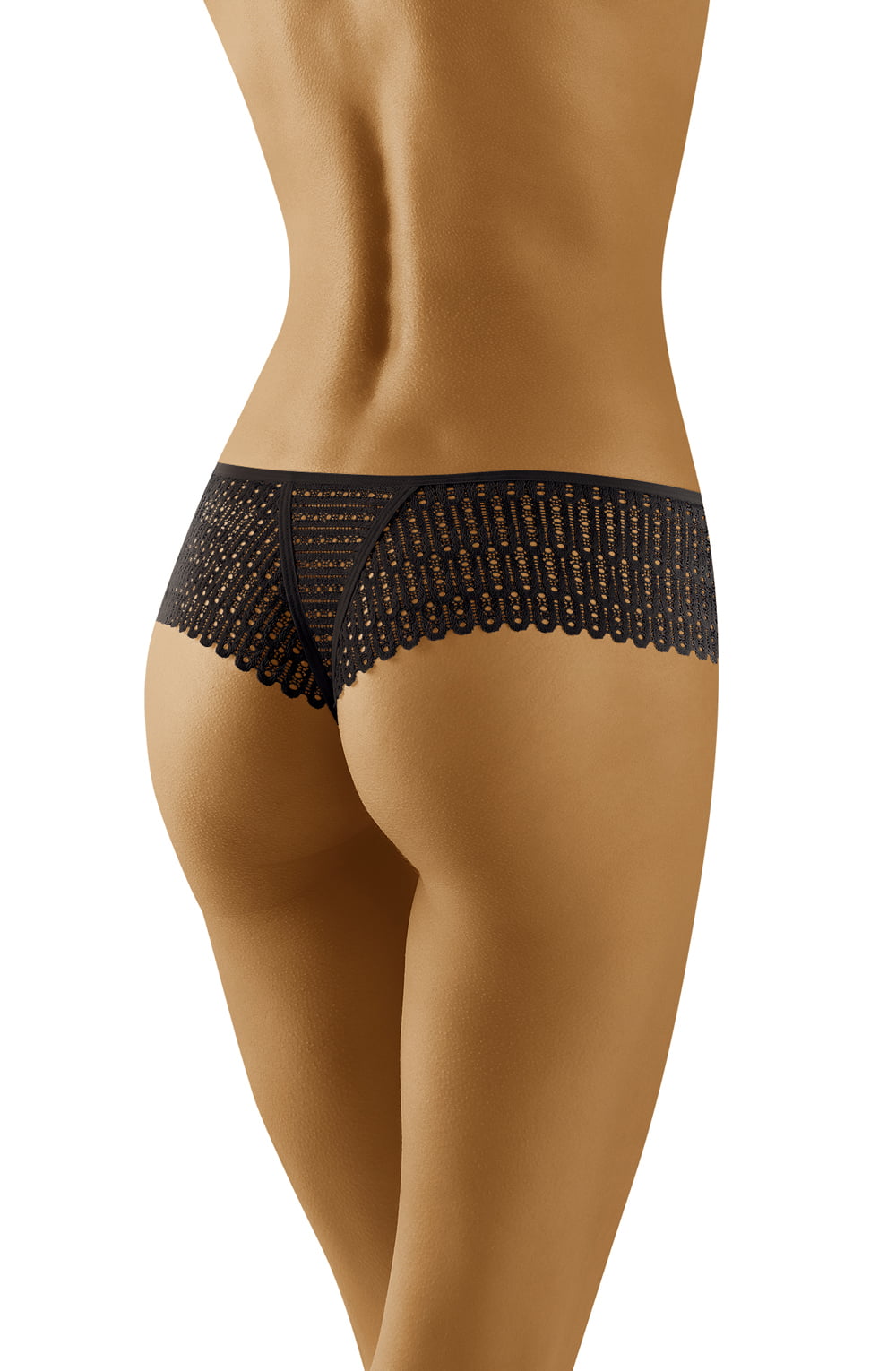 Wolbar Curanta Bow Lace Thong Black